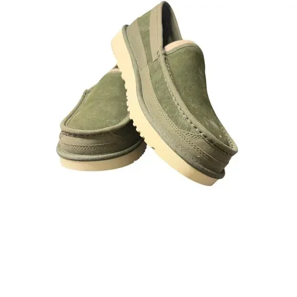 UGG Dex Slip On Loafer Mens 11.5 Moss Green Suede Comfort Casual Shoes New